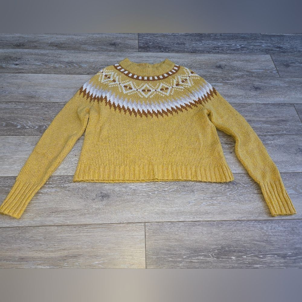 American Eagle Fall fair isle sweater autumn colors soft and warm size small